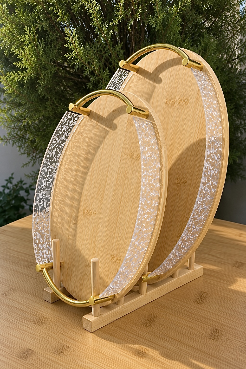 سرویس سینی بامبو دور اکرولیک
